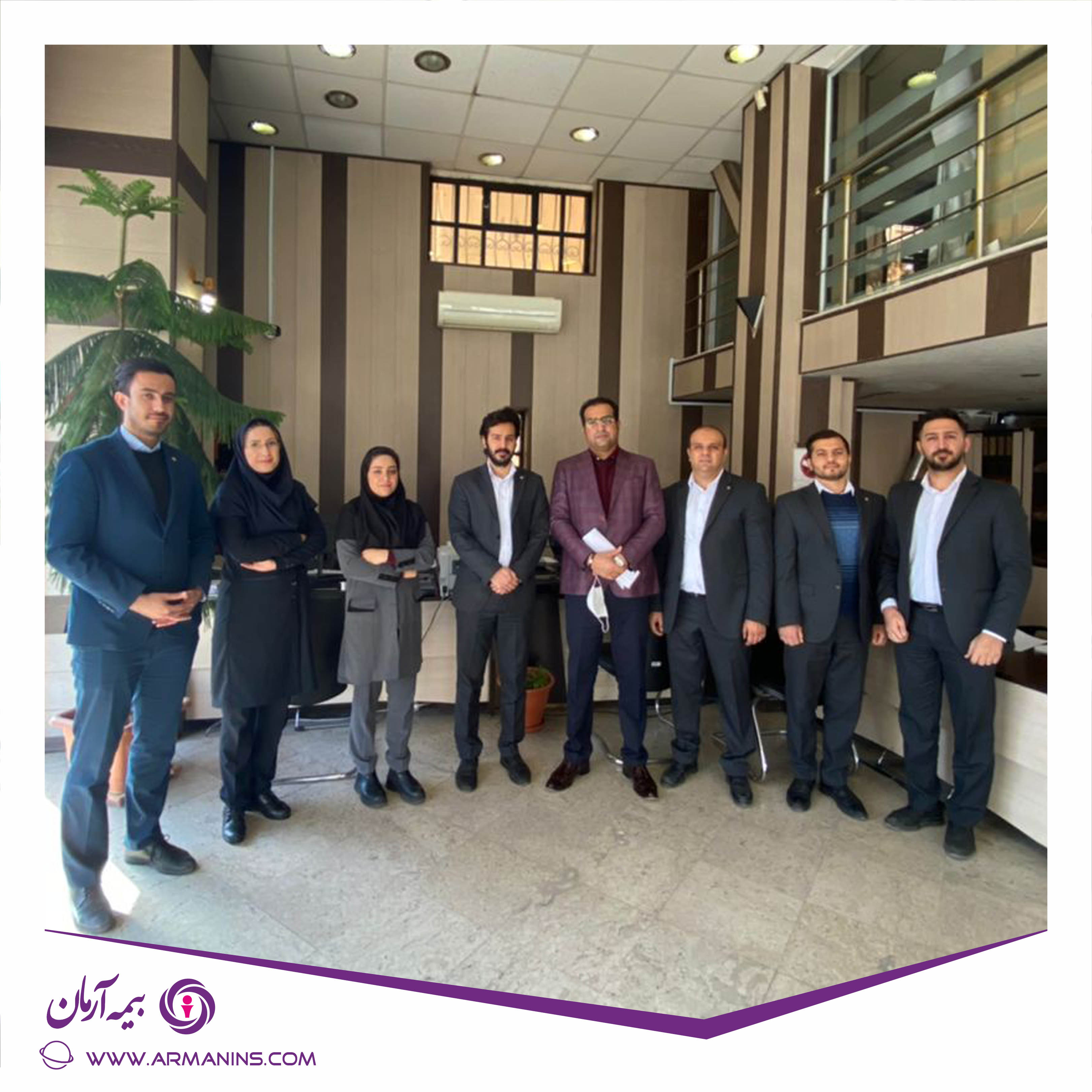 بازدید معاونت فروش و بازاریابی بیمه آرمان از شعبه قزوین