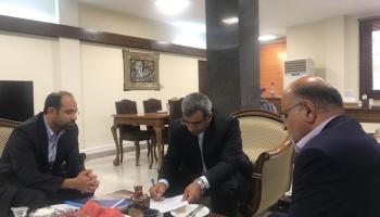 دیدار و گفتگوی مهندس حمیدرضا امیرحسنخانی معاون اجرایی شرکت بیمه آرمان و دکتر مظفری مدیرعامل سازمان منطقه آزاد کیش