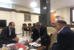 دیدار و گفتگوی مهندس حمیدرضا امیرحسنخانی معاون اجرایی شرکت بیمه آرمان و دکتر مظفری مدیرعامل سازمان منطقه آزاد کیش